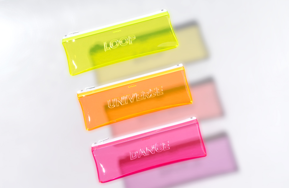 Clear Pen Case NEON